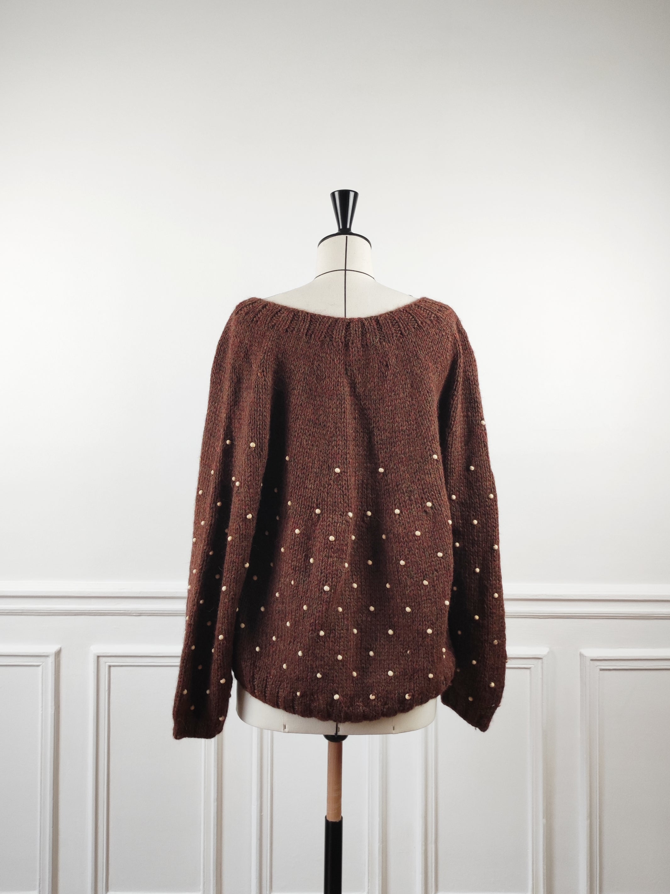 Hand-knitted alpaca sweater