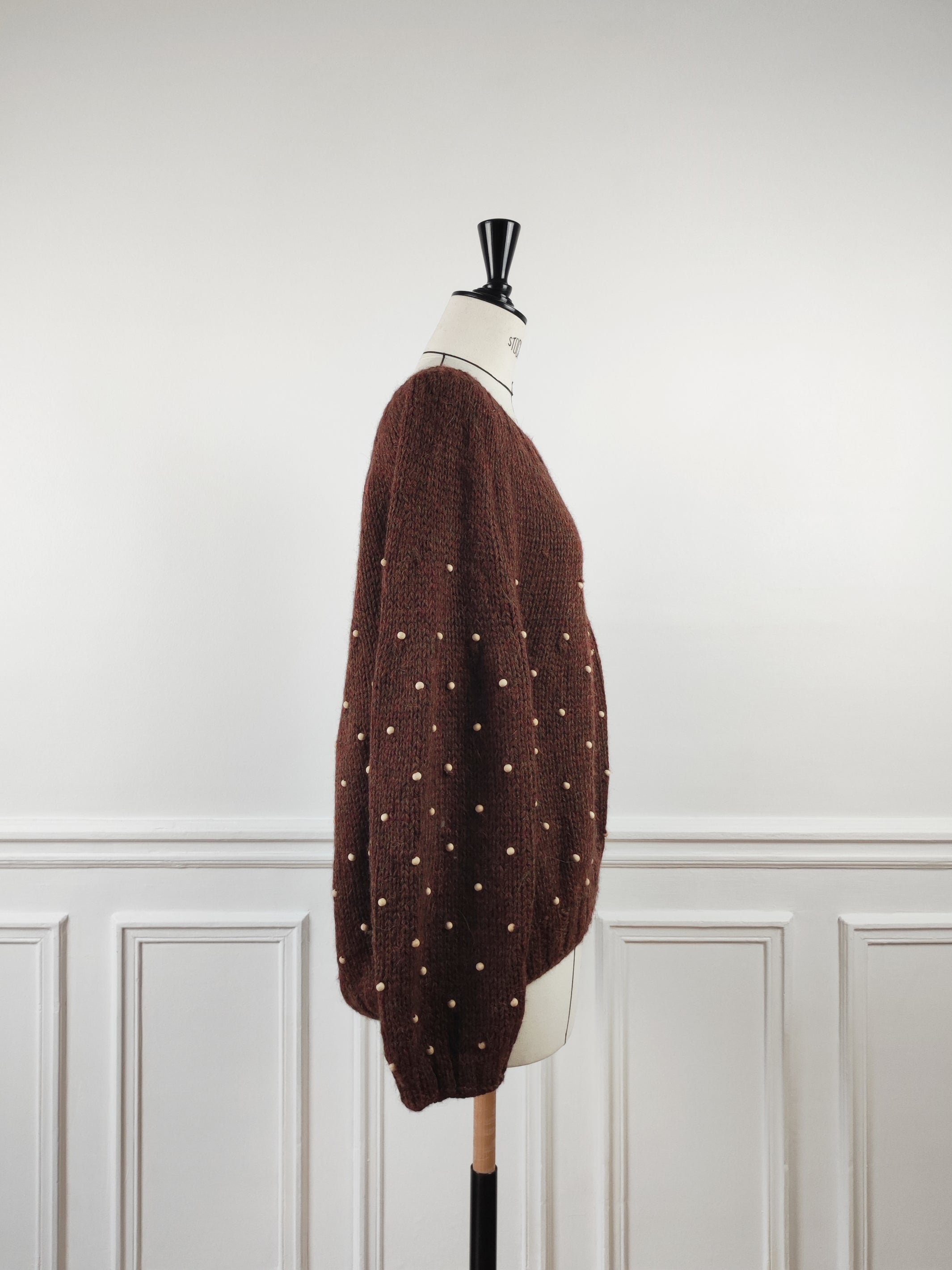 Hand-knitted alpaca sweater