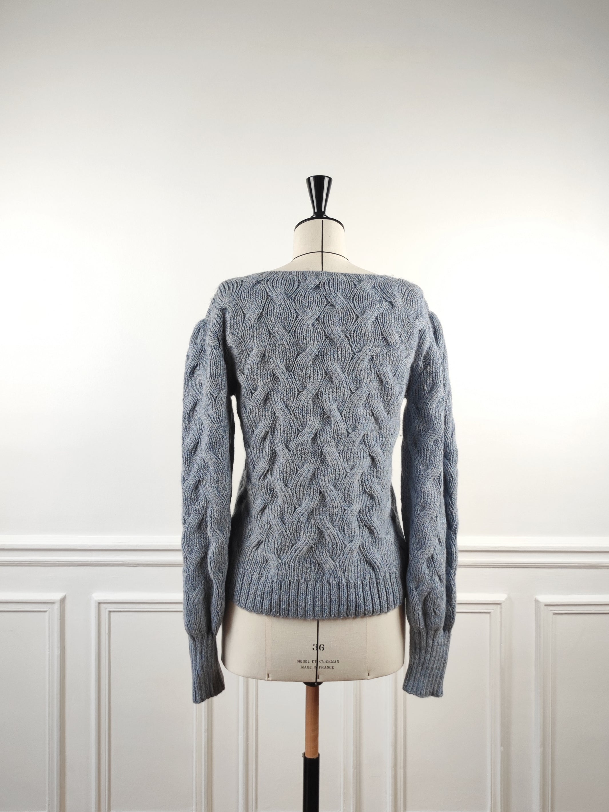 Chunky cable hand knitted in Alpaca