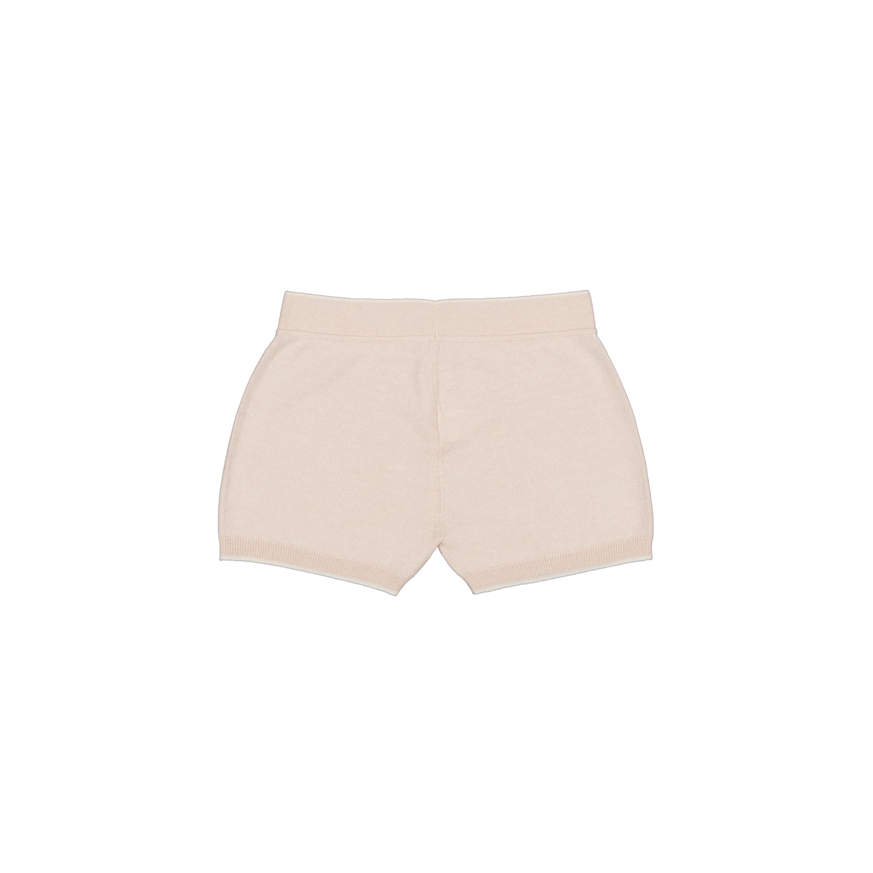 VS40 beige color cashmere shorts back view